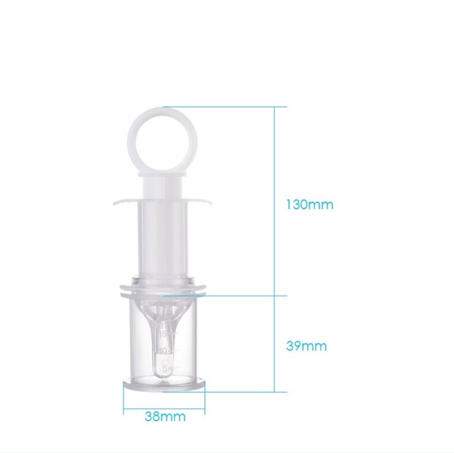 Xi lanh đầu silicon 2 vòi giúp bơm thuốc/sữa cho bé