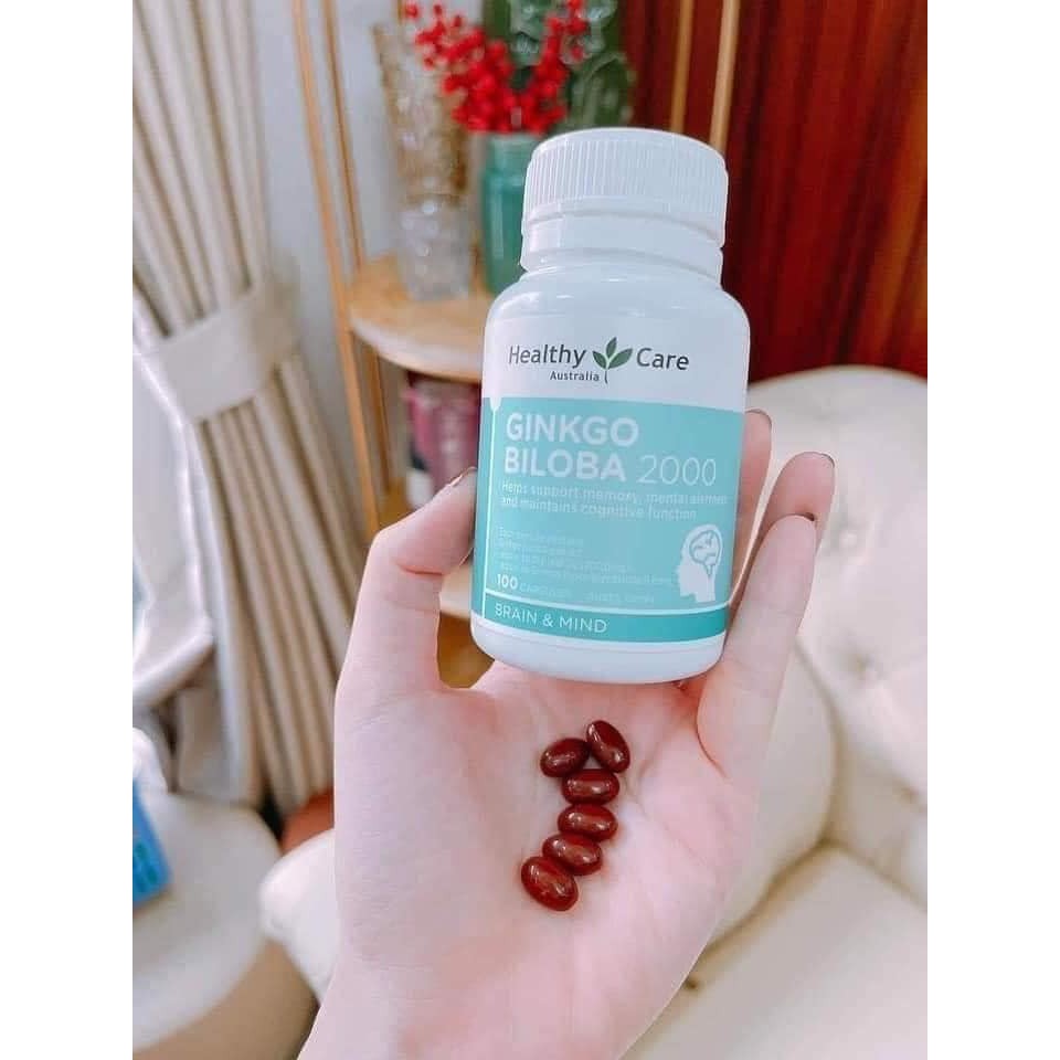 Viên Uống Bổ Não Healthy Care Ginkgo Biloba Úc date xa 100 viên mẫu mới