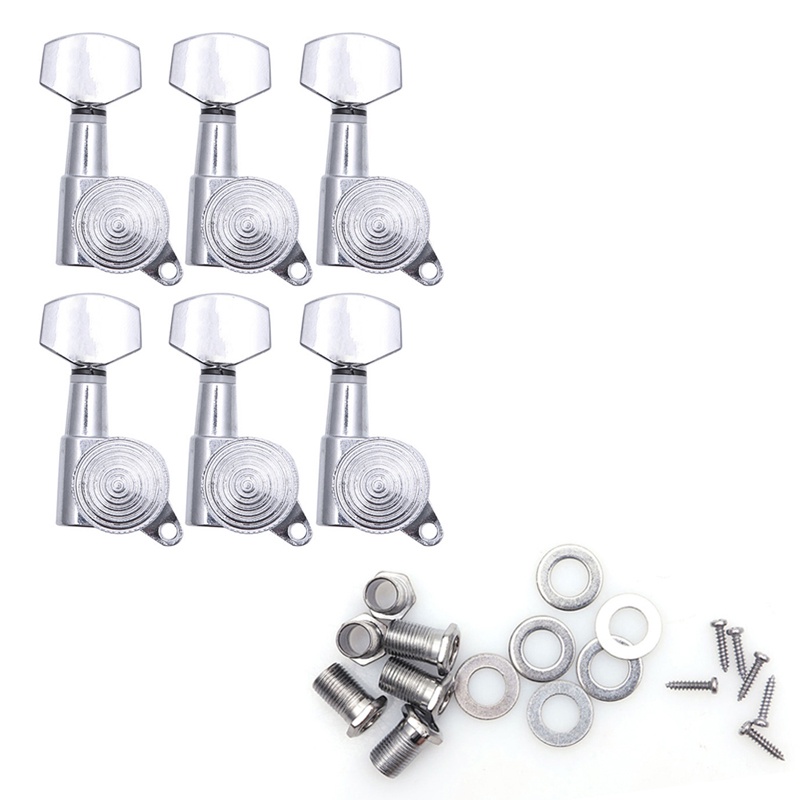Bộ 6 Chốt Vặn Điều Chỉnh Dây Đàn Guitar Bằng Chrome