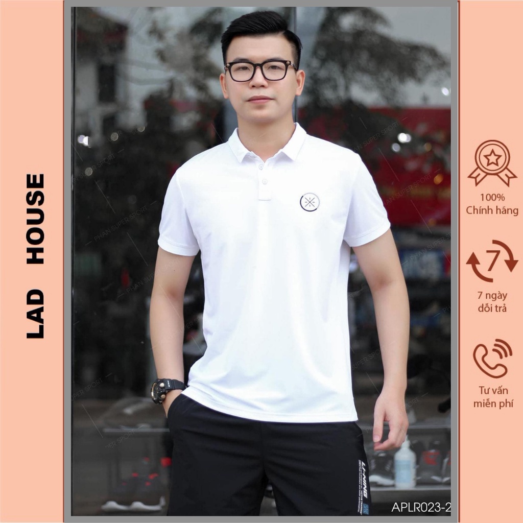 Áo polo thể thao nam lining, áo cộc tay nam way of wade