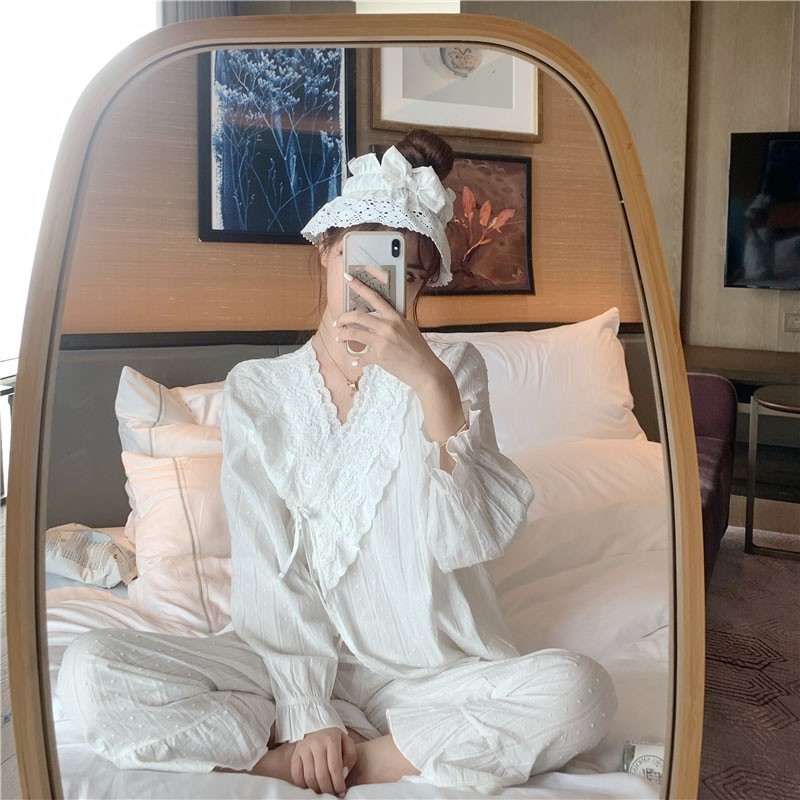 ( ORDER ) Bộ đồ ngủ tiểu thư ulzzang AK971 kèm ảnh thật