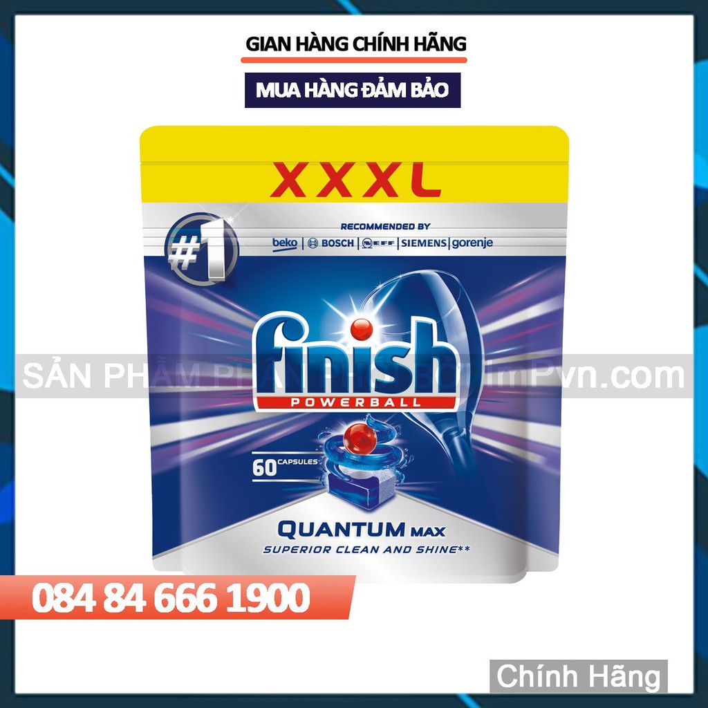 Viên rửa bát Finish Quantum Max 60 viên