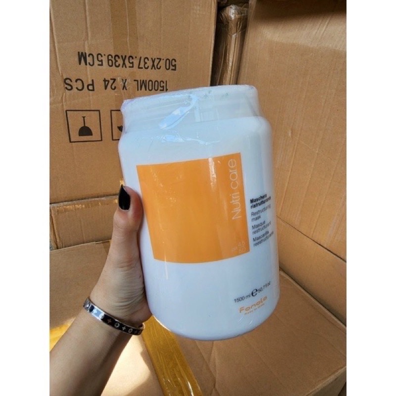 Mặt Nạ Ủ Tóc Fanola Phục Hồi Tóc Hư Tổn 1500ml Nutricare Restructuring Mask - RoseCosmetics