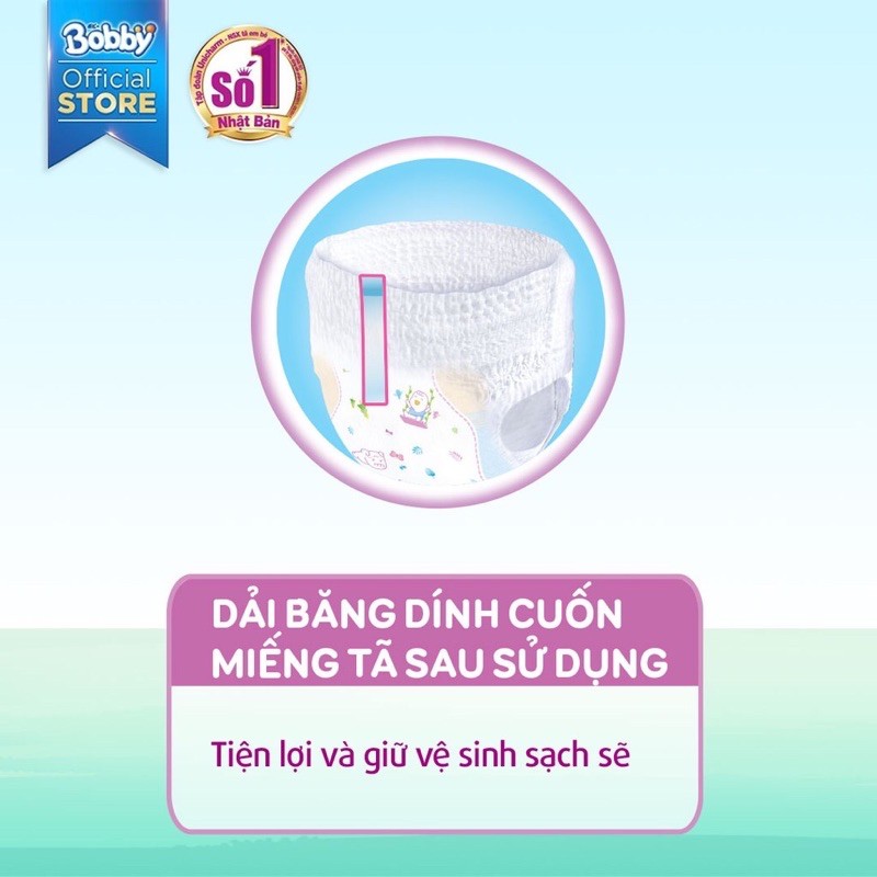 Bỉm tã quần Bobby có chứa gạo non Mega Jumbo M120/L104/XL92/XL84/XXL84