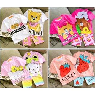 Bộ 3d bé trai bé gái thun lạnh in hình hoạt hình đẹp - sỉ quần áo trẻ em