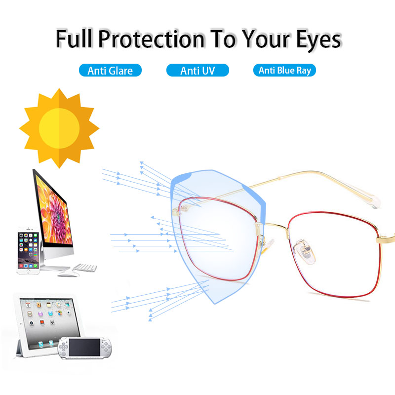 Mắt kính VIENDO gọng vuông bằng kim loại thời trang cho nam nữ có độ -1.00 ~ -4.00