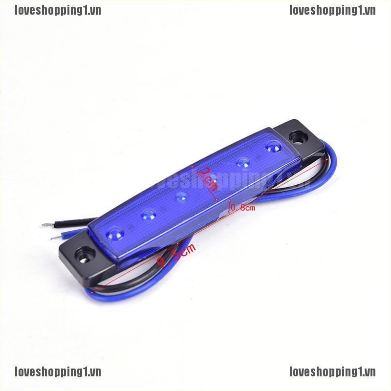 1 Bảng Đèn Tín Hiệu 12V 6LEDS Gắn Hông Xe Tải