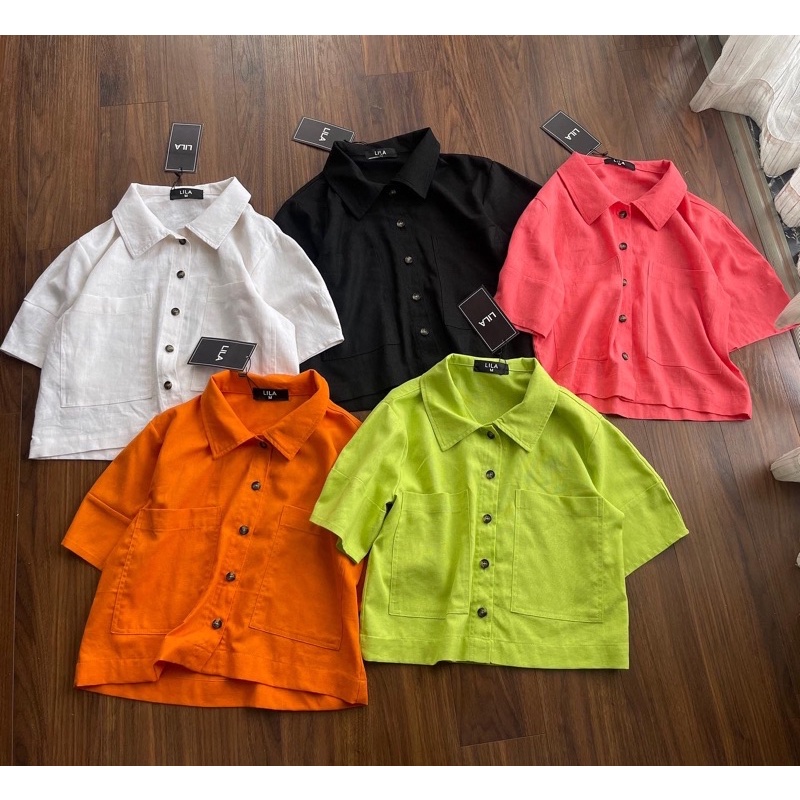 Áo nữ dáng lửng. Hình thật shop chụp cận vải