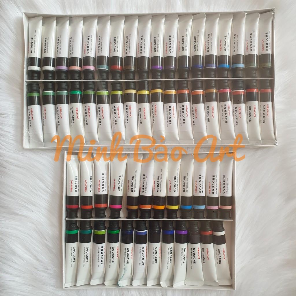 BỘ MÀU GOUACHE HIMI TUÝP 12 ML 12/18/24/36 MÀU