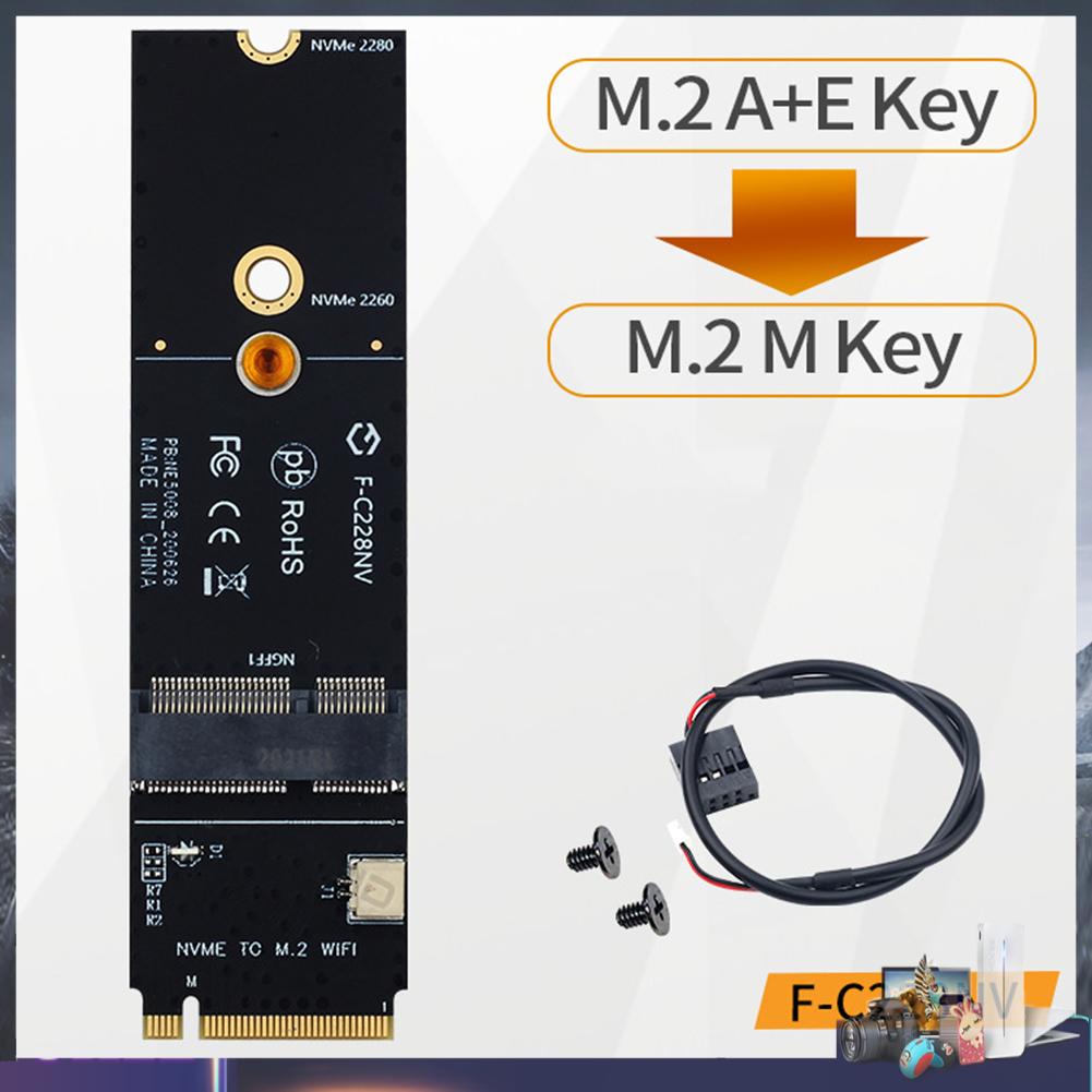 Đầu chuyển đổi thẻ wifi M.2 M Key sang NGFF A + E cho AX200 9260AC