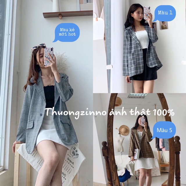 [Ảnh thật/Video] Áo blazer Trơn/kẻ nhiều màu Áo vest lịch sự | WebRaoVat - webraovat.net.vn