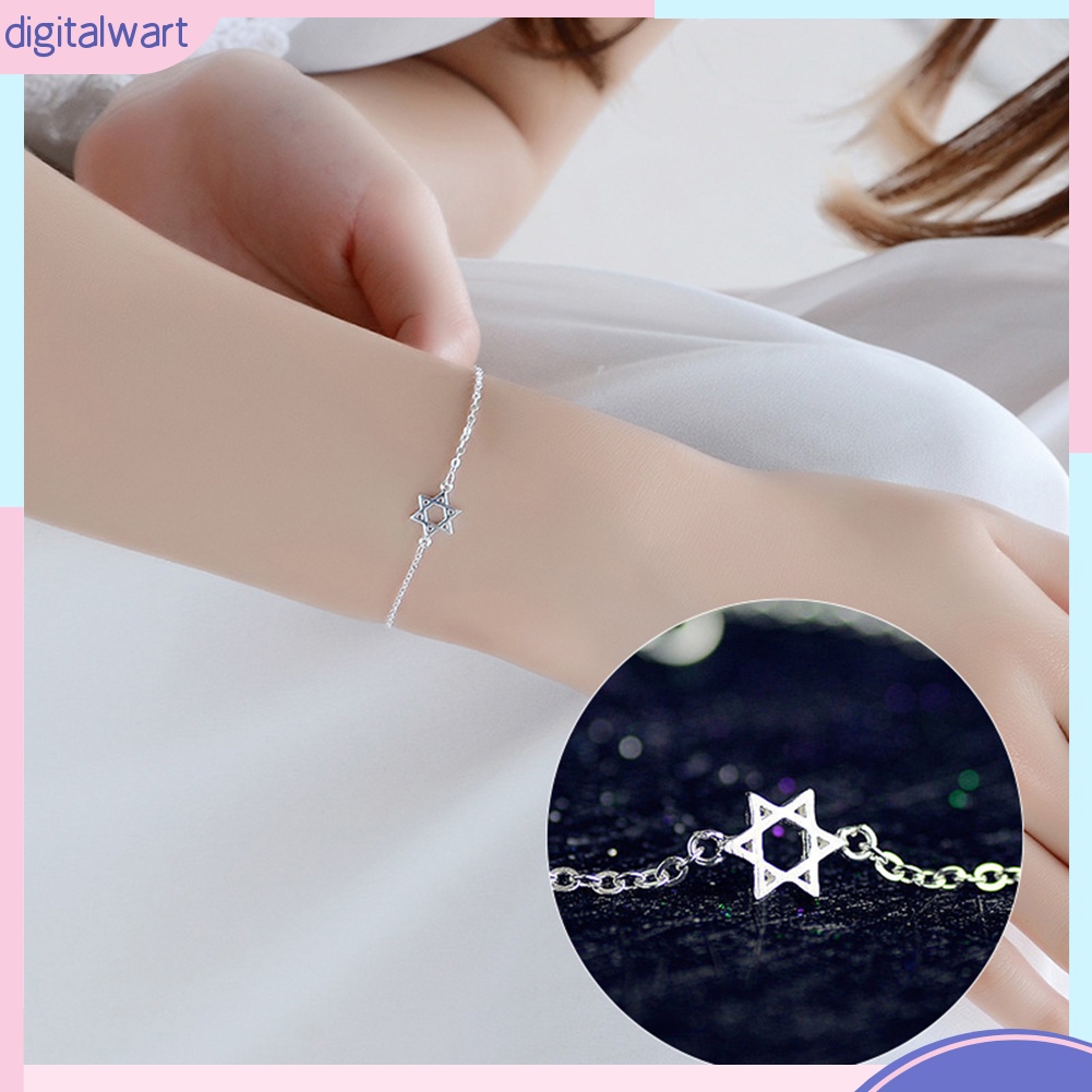 Lắc tay hình ngôi sao 6 cánh xinh xắn cho nữ