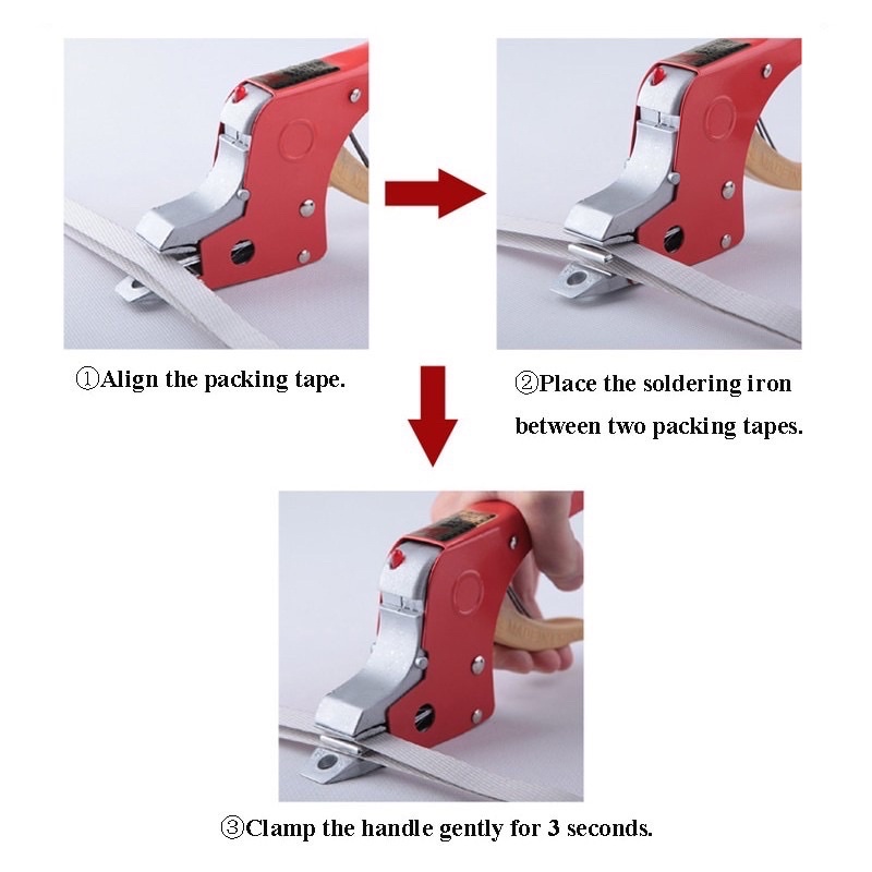 Dụng cụ kẹp đai thùng catton bằng nhiệt-máy kẹp dây đai KG15C-dụng cụ kéo dây đai