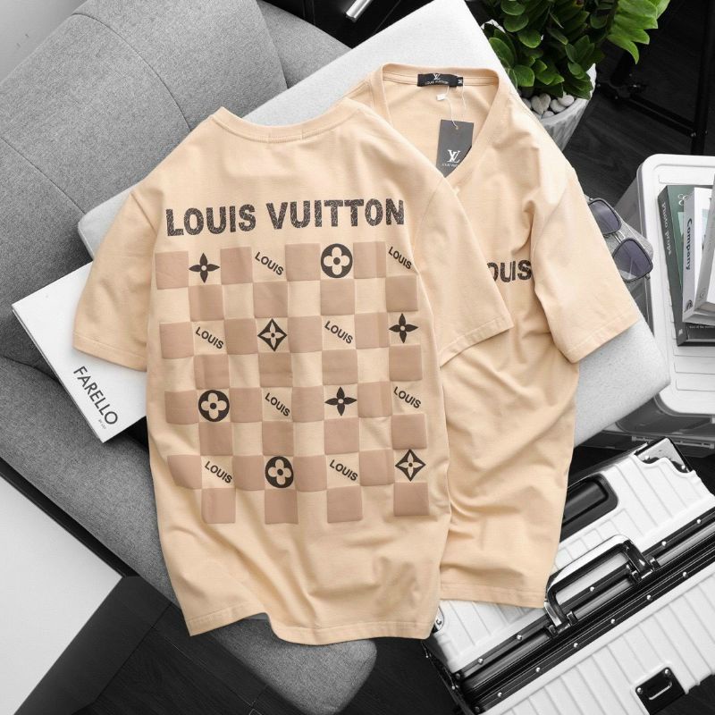Áo thun in LV cho bé size đại 21_38kg chất liệu cotton 4 chiều mềm mại thoáng mát
