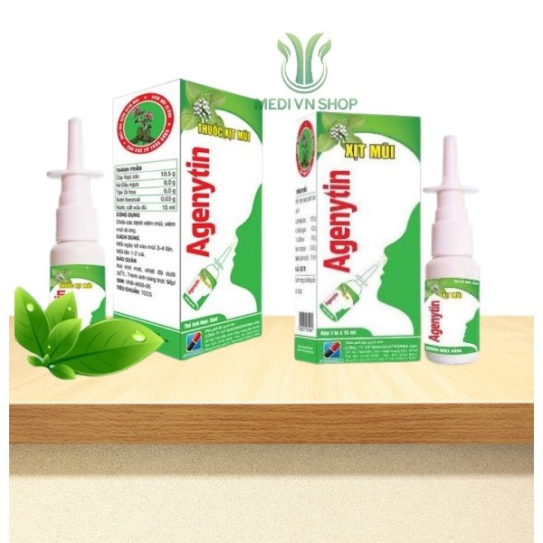 Xịt mũi ngũ sắc Agenytin- Viêm mũi, viêm mũi dị ứng 15ml