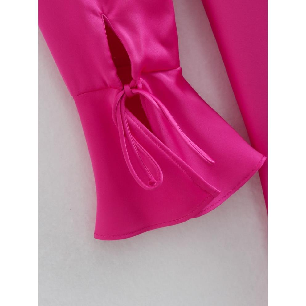 Đầm Zara lụa trơn hồng sexy DT3SXG50N8 Hot