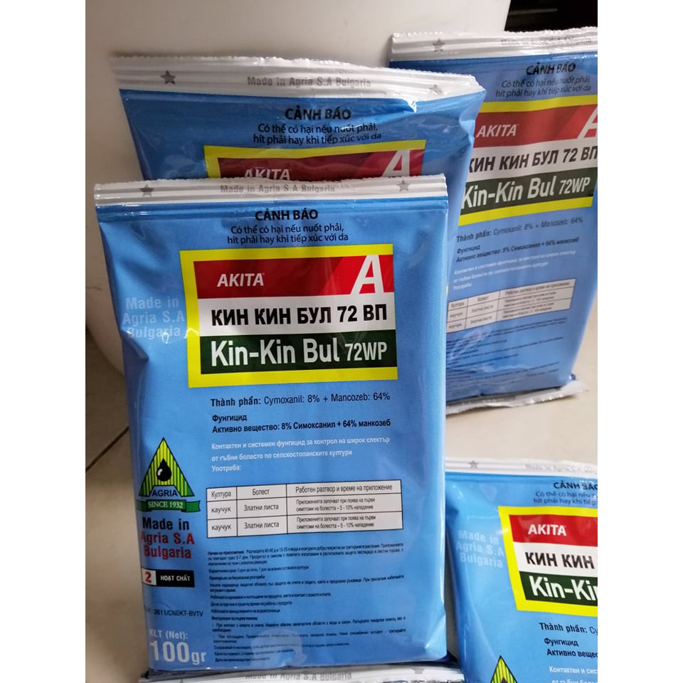 Kin Kin Bul 72WP - thuốc đặc trị nấm, vàng lá, xì mủ có chứa hợp chất Mancozeb