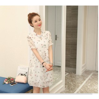 Đầm bầu voan hoa H21