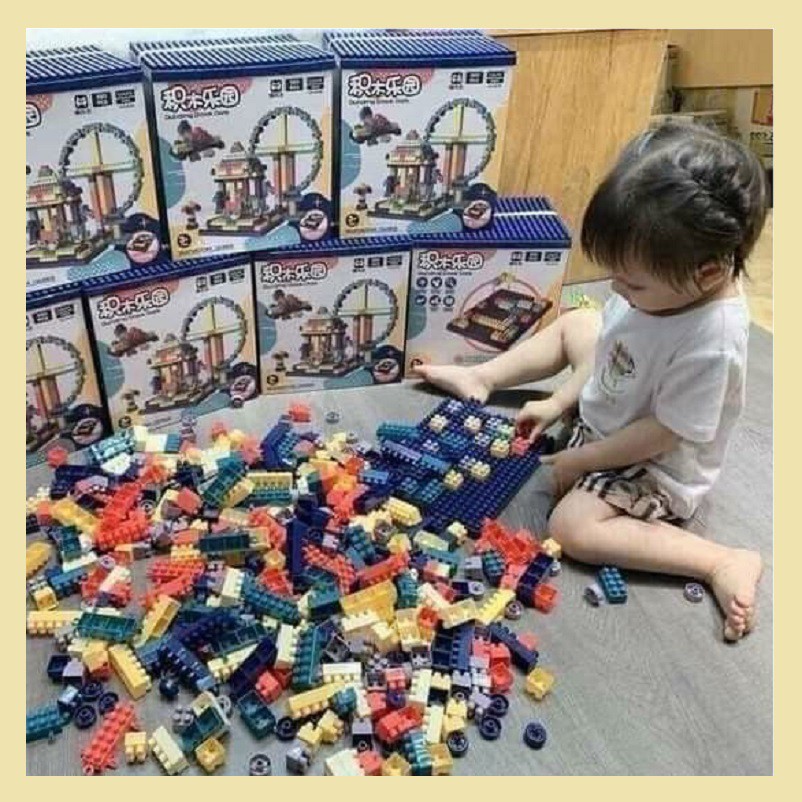 Bộ Đồ Chơi Lắp Ghép Hình Lego 520 Chi Tiết Cho Bé - Trò Chơi Tăng Khả Năng Sáng Tạo Cho Bé Yêu