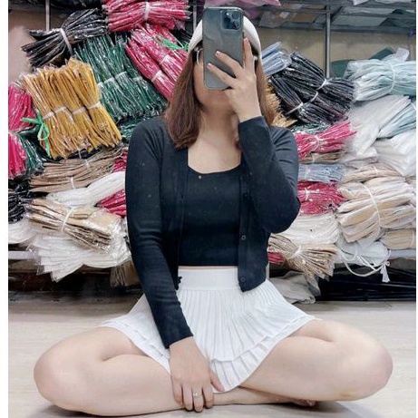 Sét áo  khoác croptop và áo trong (gồm 2sp)