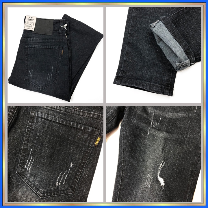 Quần Jean Nam chất đẹp rách gối phong cách Hàn Quốc quần bò nam cao cấp co giãn tốt QJ-307 | BigBuy360 - bigbuy360.vn