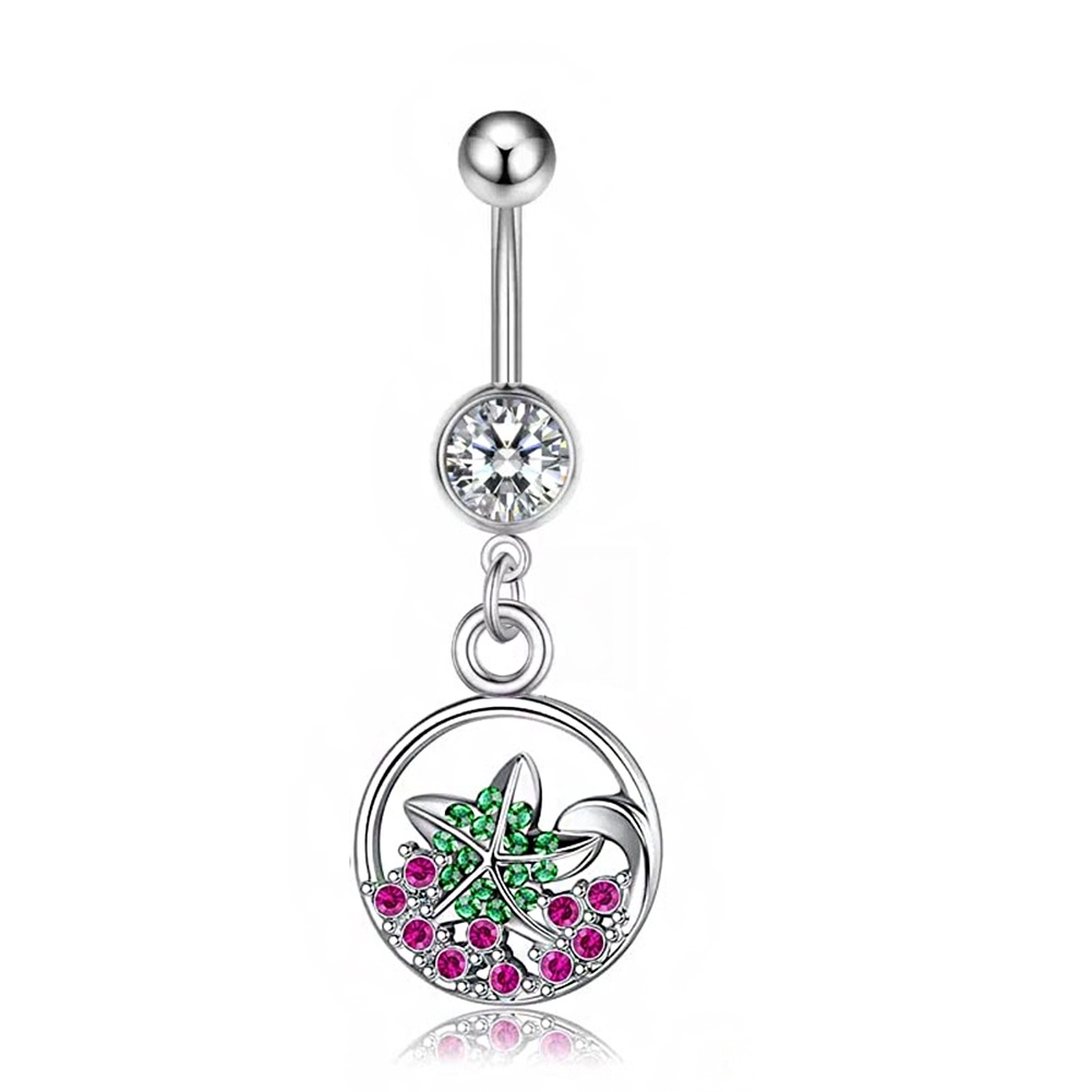 Khuyên Rốn Mặt Hình Bướm Đính Đá Zircon Thời Trang Cho Nữ