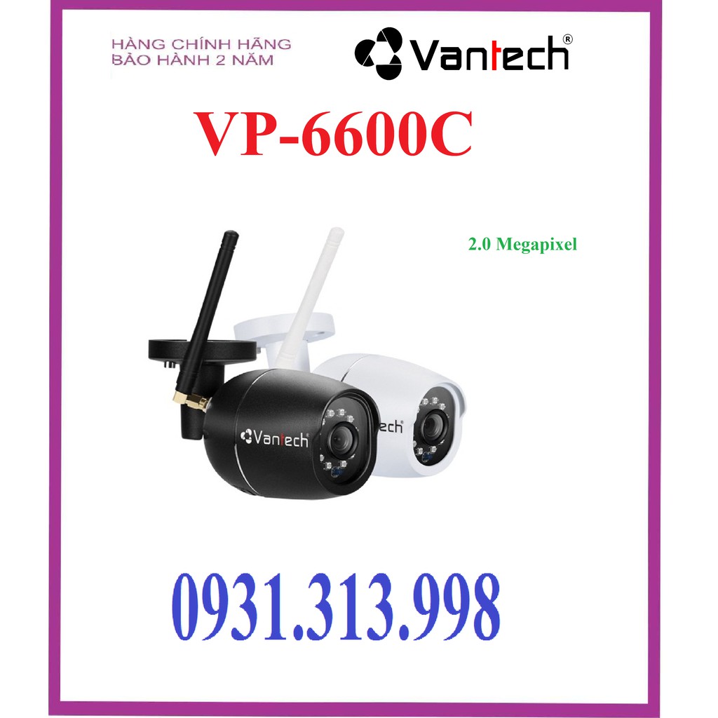 Camera IP hồng ngoại không dây 2.0 Megapixel VANTECH VP-6600C