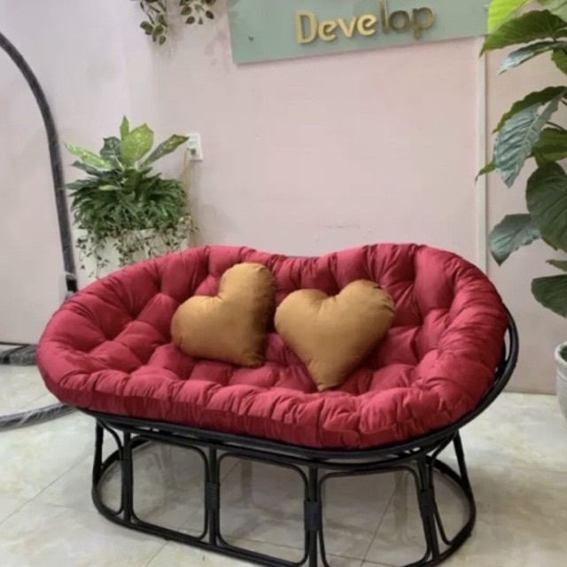 Ghế thư giãn Papasan Đôi phòng khách/phòng ngủ  phong cách Bắc Âu
