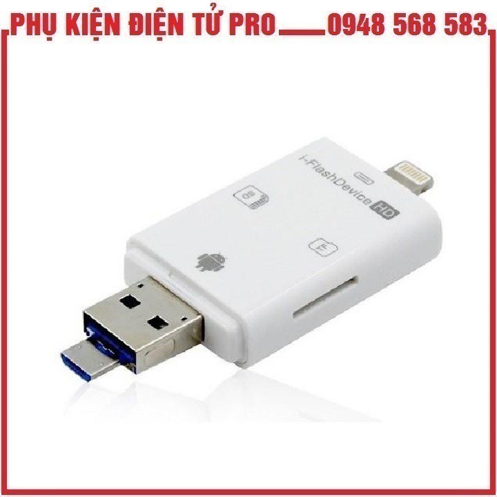 ĐẦU ĐỌC THẺ NHỚ ĐA NĂNG FLASHDEVICE DÀNH CHO IPHONE/ IPAD/ ANDROID OS MÁY TÍNH, LAPTOP