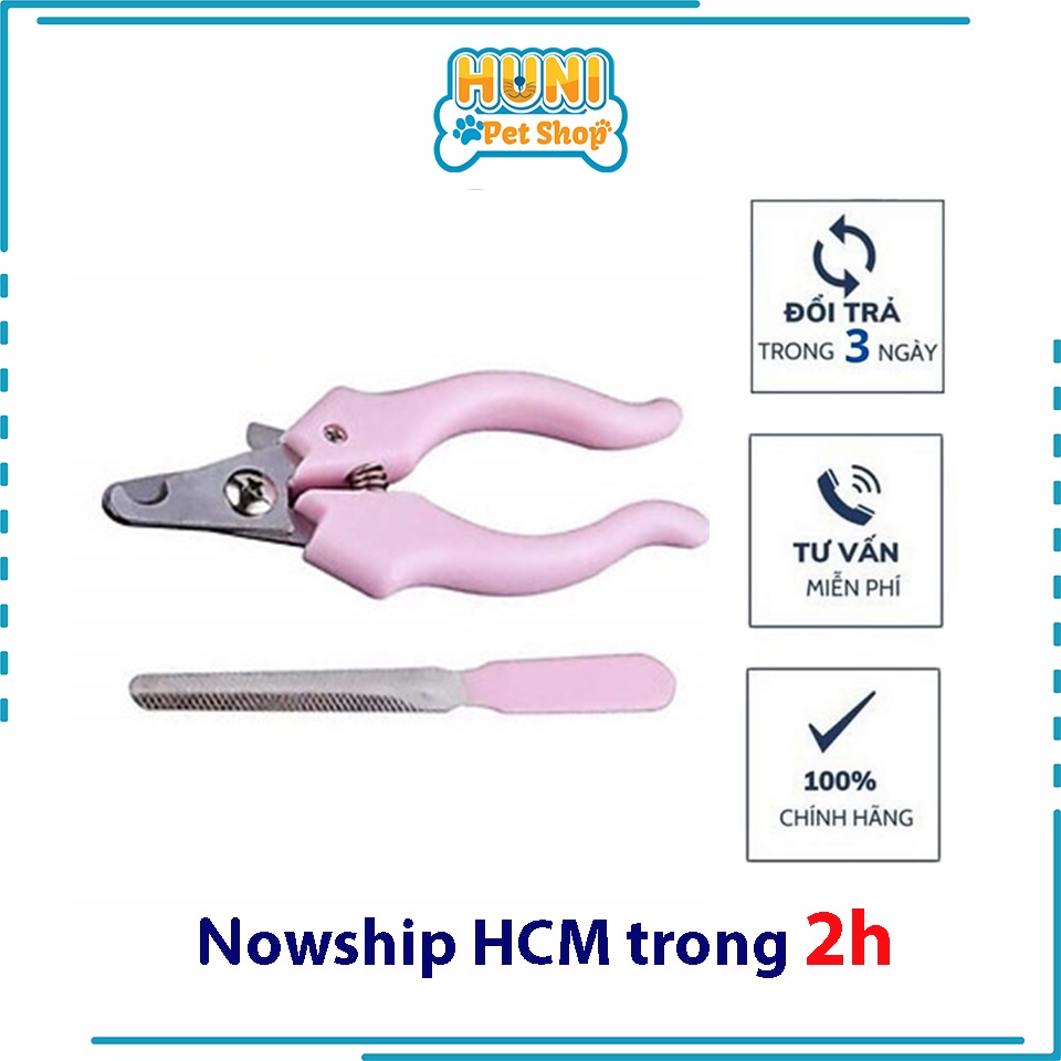 Kiềm cắt móng cho chó mèo - kéo cắt móng trung cán ngắn kìm cao cấp cho thú cưng kèm dũa Huni Petshop