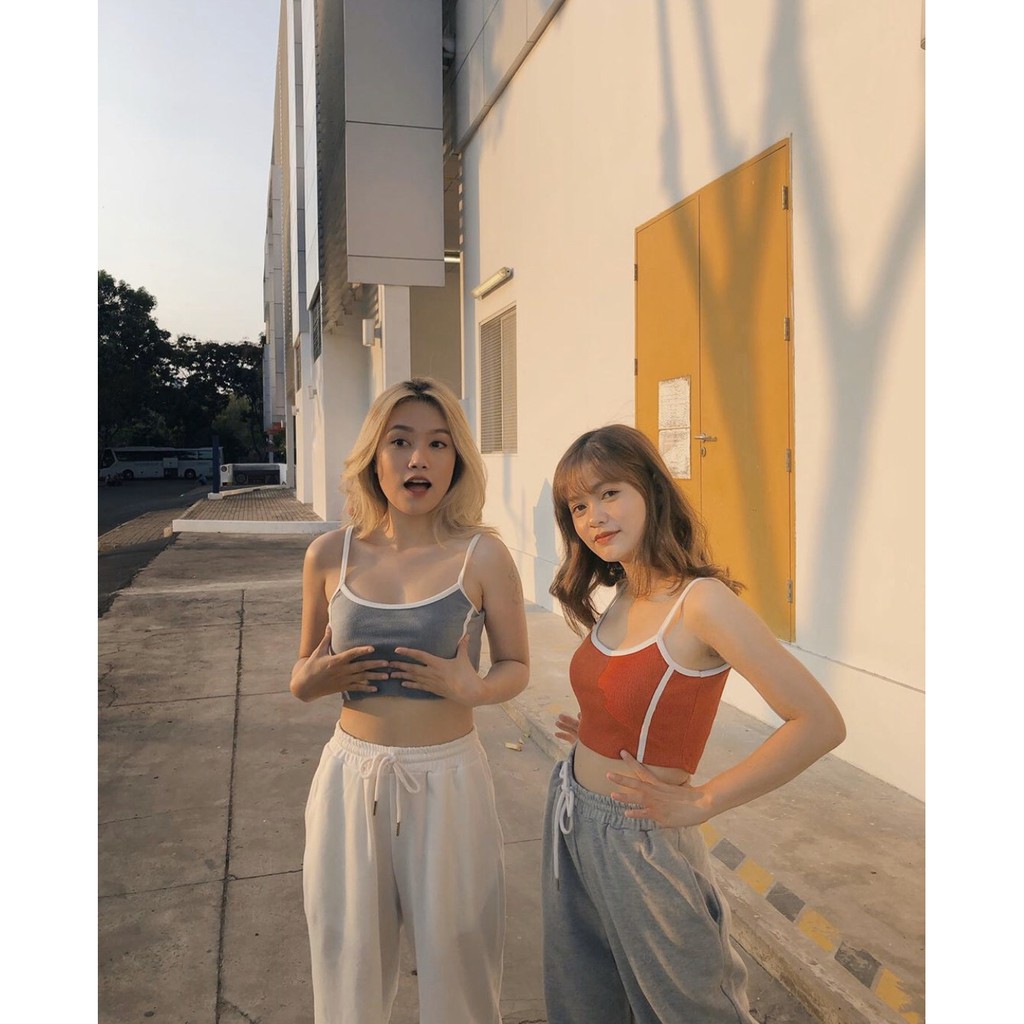 [ Mã WASTAPR giảm 10K đơn 50K] ÁO 2 DÂY SỌC VIỀN CHẤT LEN TĂM CROPTOP ULZZANG NHIỀU MÀU | BigBuy360 - bigbuy360.vn
