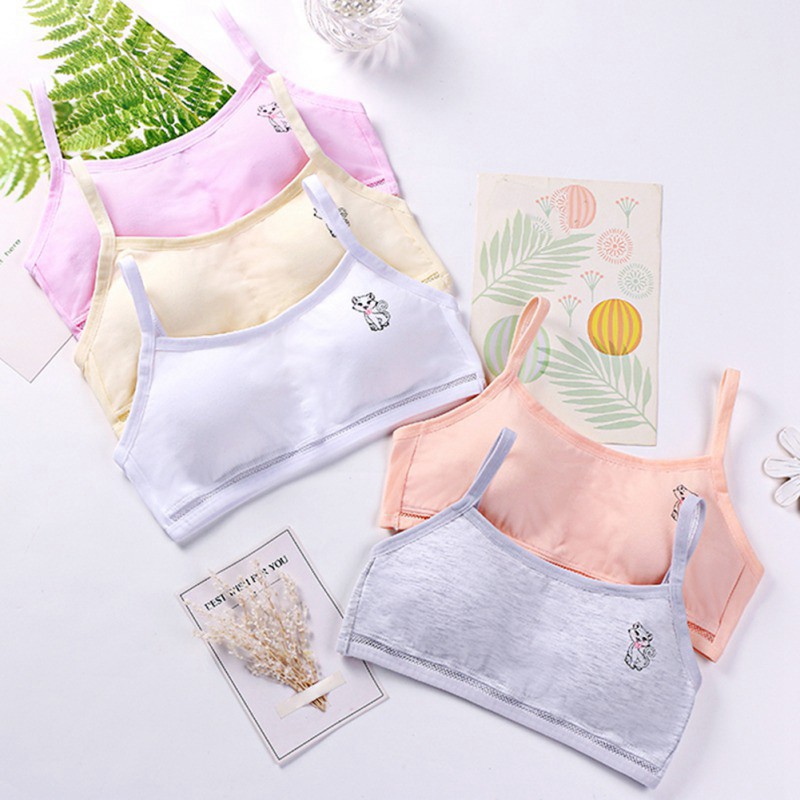 Bra Cotton Mềm Mại Hoạ Tiết Hoạt Hình Cho Bé Gái