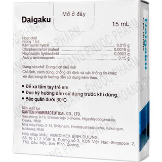Nhỏ mắt Daigaku lọ 15ml