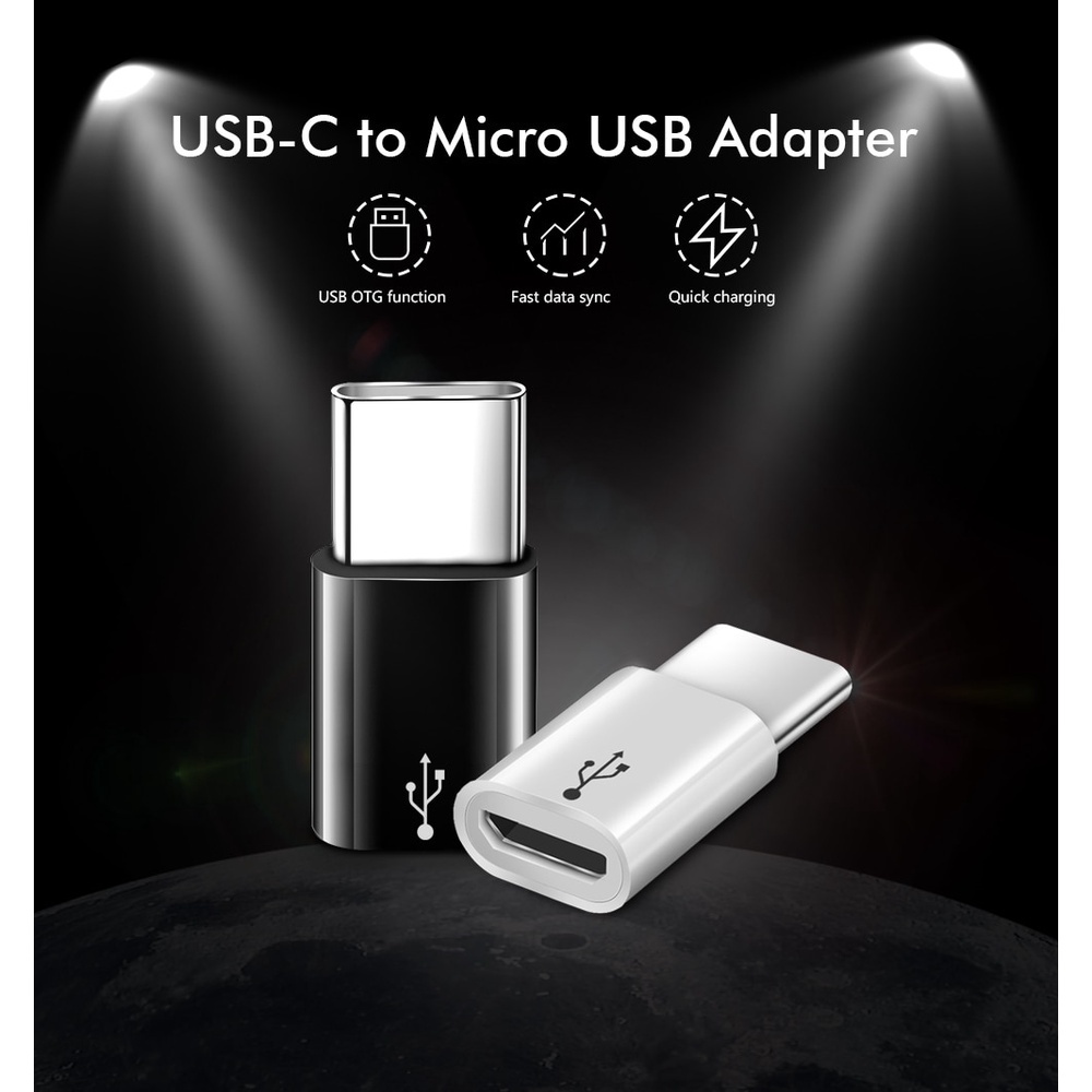 Đầu Chuyển Đổi Micro Usb Sang Type C OTG Cho Xiaomi Mi 10 Redmi Note 9 9S Pro Huawei Oneplus 8 One Plus 7T 7 Samsung Realme 6