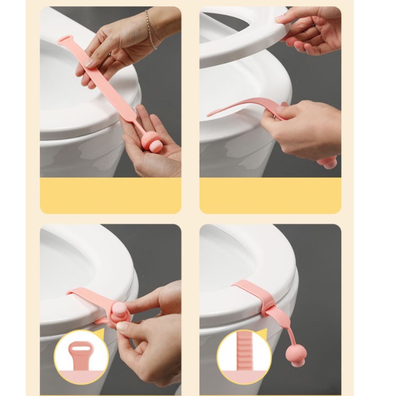 Dụng Cụ Nhấc Nắp Bồn Cầu Bằng Silicone Hình Nấm Sáng Tạo Chống Bẩn / Chống Bẩn Màu Kẹo