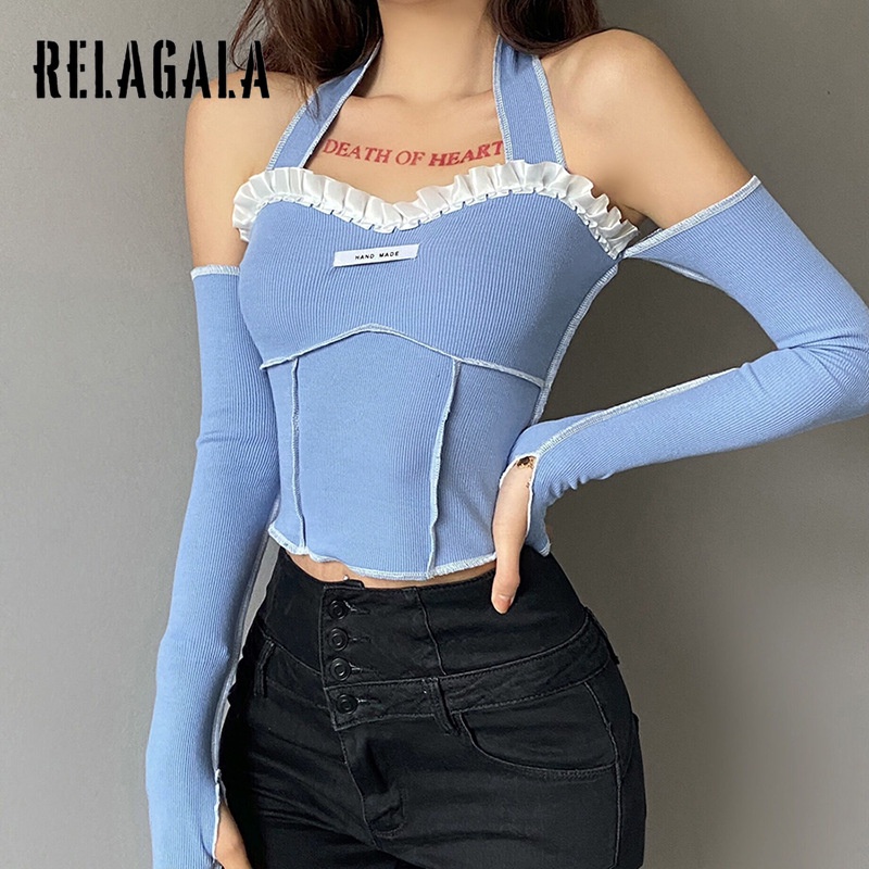 Áo Hai Dây Hở Lưng Phối Ren Màu Trơn Thời Trang Cho Nữ 2021 | BigBuy360 - bigbuy360.vn