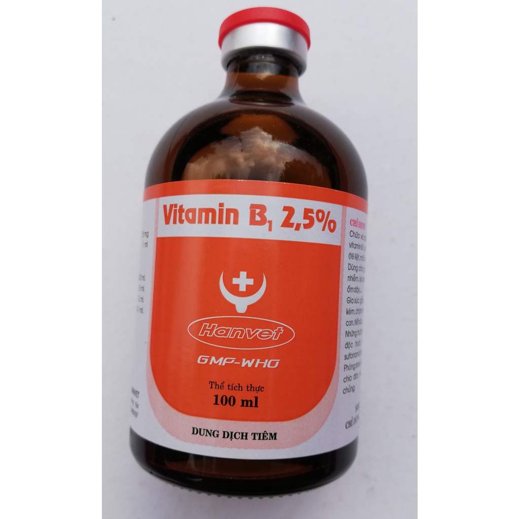 1 lọ Vitamin B1 100ml Dùng cho gia súc, gia cầm,  chó mèo khi ốm dậy, gầy yếu, biếng ăn, tiêu hóa kém,chậm lớn, còi cọc