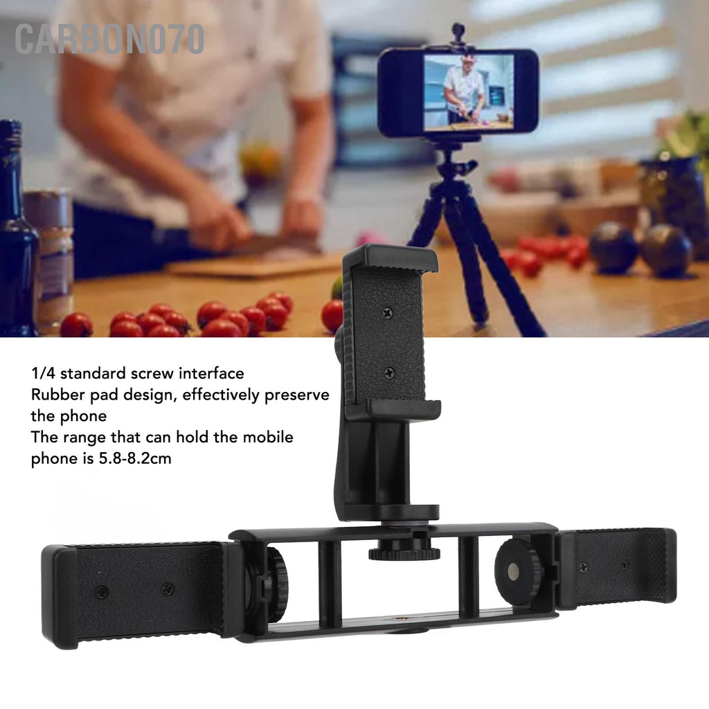 Kẹp Điện Thoại / Máy Ảnh Đa Giao Diện 1 / 4 Có Đệm Cao Su Xoay 360 Độ
