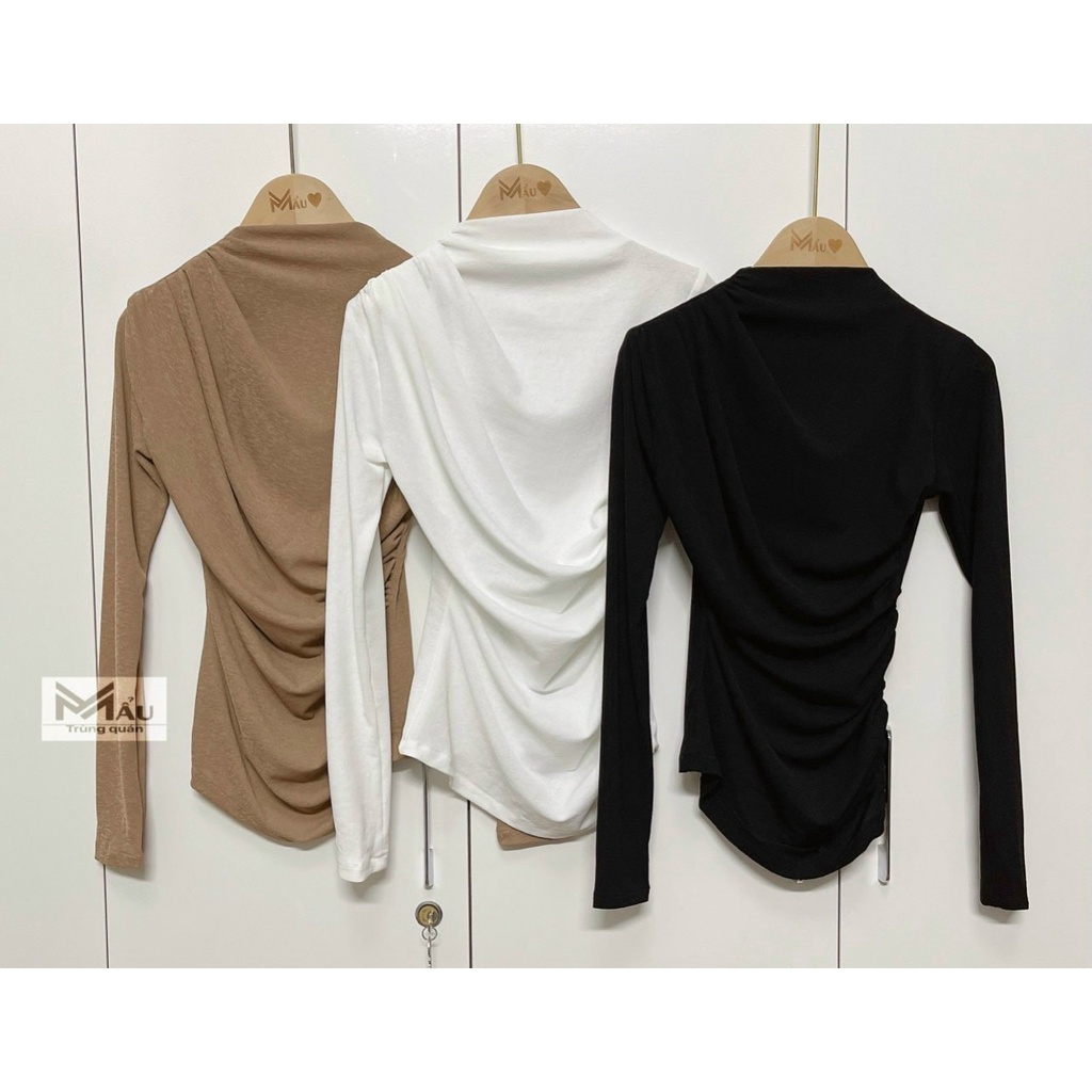 Áo len giấy nhún, co giãn ,ôm body,tôn dáng,dễ phối đồ,hothit cho mùa Thu,Đông,Áo len nữ, tay dài