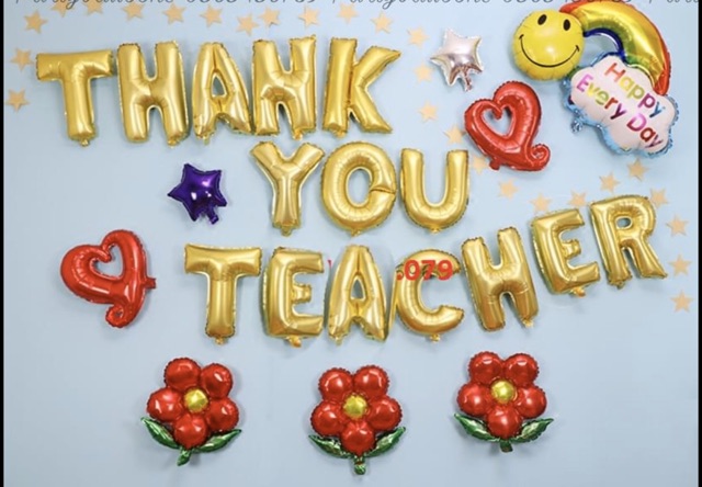 Set bóng trang trí ngày 20/11 nhà giáo Việt Nam happy teachers day