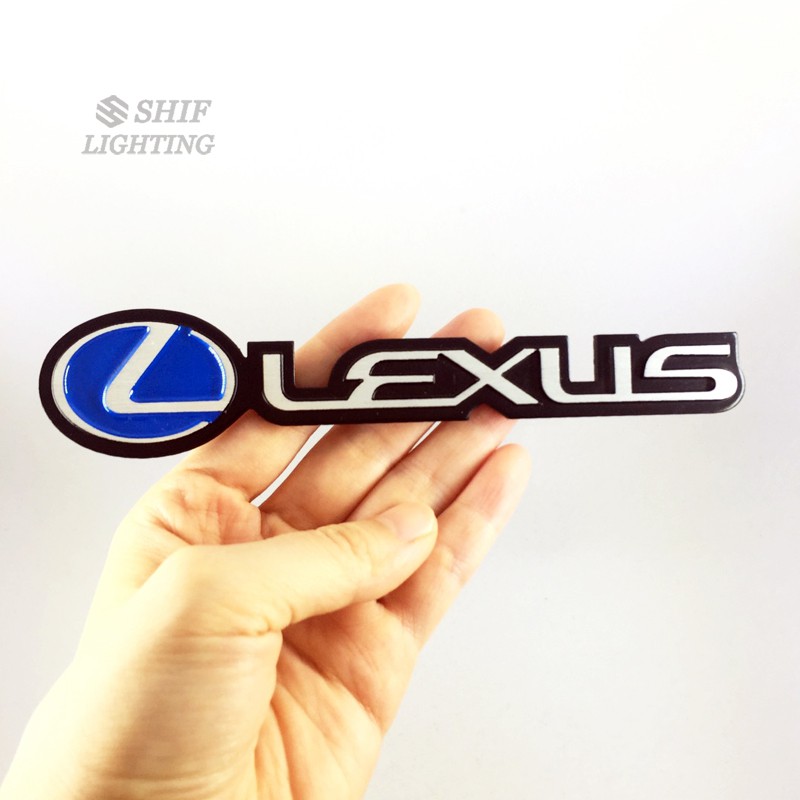 Miếng dán trang trí hình logo LEXUS bằng kim loại dành cho xe hơi