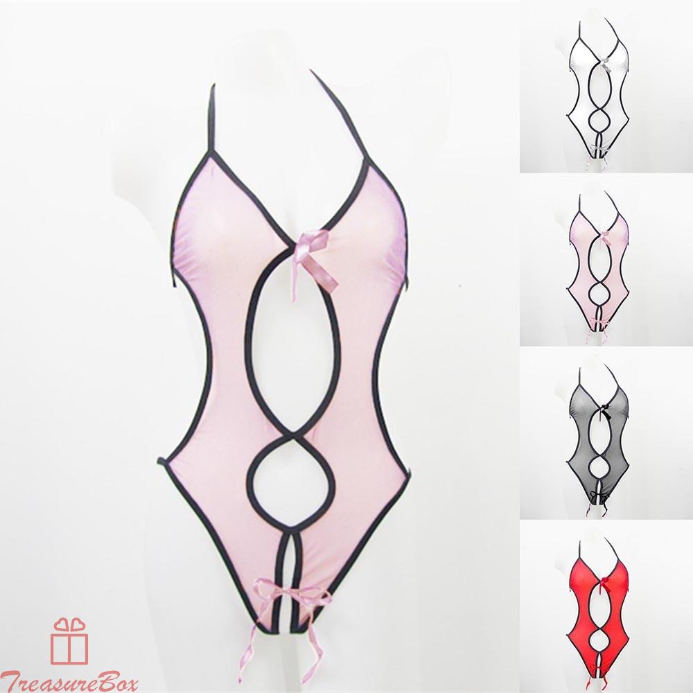 Men Lingerie Thongs Bodysuit See-through Mesh Underwear Sissy Jumpsuit Nightwear 100% brand new and high quality