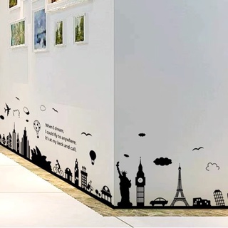 Decal dán len tường tháp paris MS-127