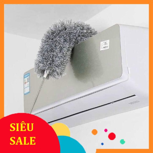 Cây chổi lông quét lau bụi mạng nhện trần nhà đa năng cán dài inox rút gọn