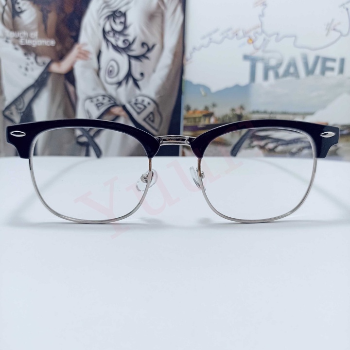 Gọng kính nam nữ phong cách Unisex, chất liệu nhựa phối kim loại G101061