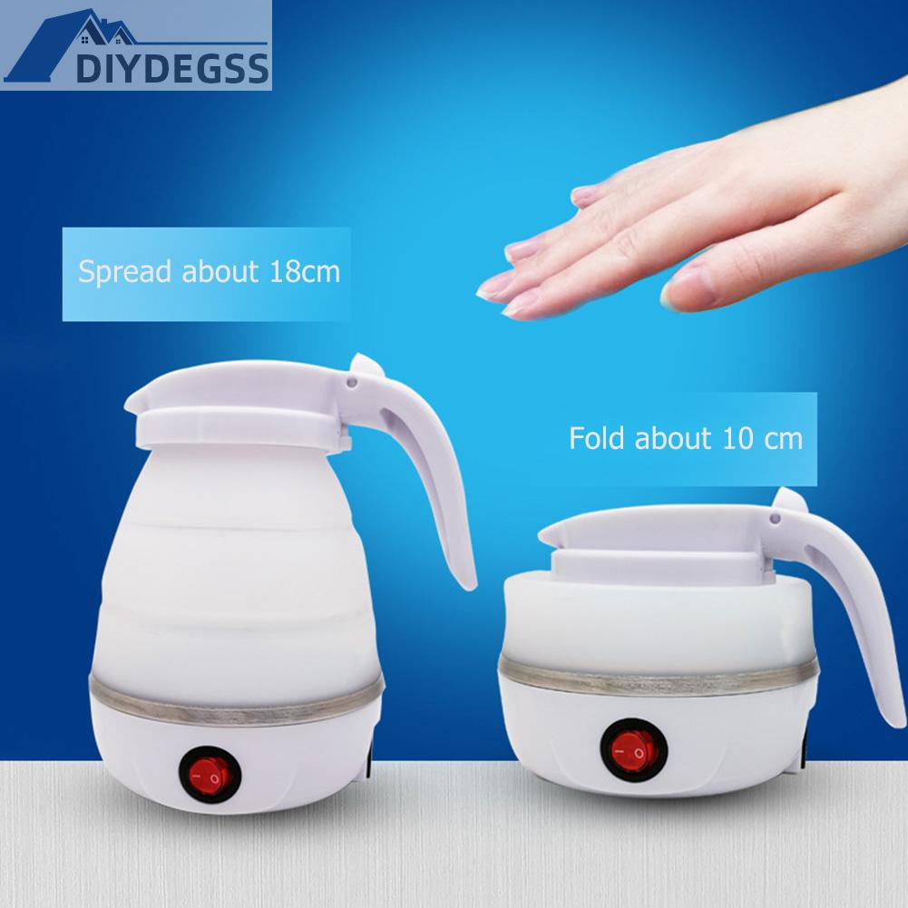 Diydegss2 600W Silicone Boiler Water Pot Foldable Electric Kettle for Travel Home