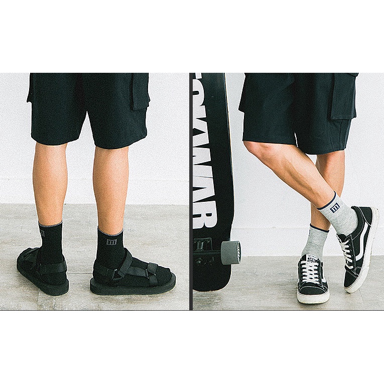 Vớ cotton UNISEX chữ M cổ lửng phong cách thể thao, trẻ trung và năng động.
