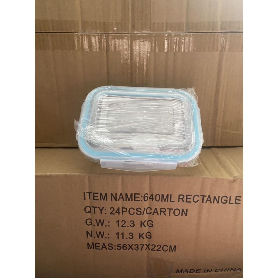XẢ KHO Hộp đựng thực phẩm thủy tinh 640 ml