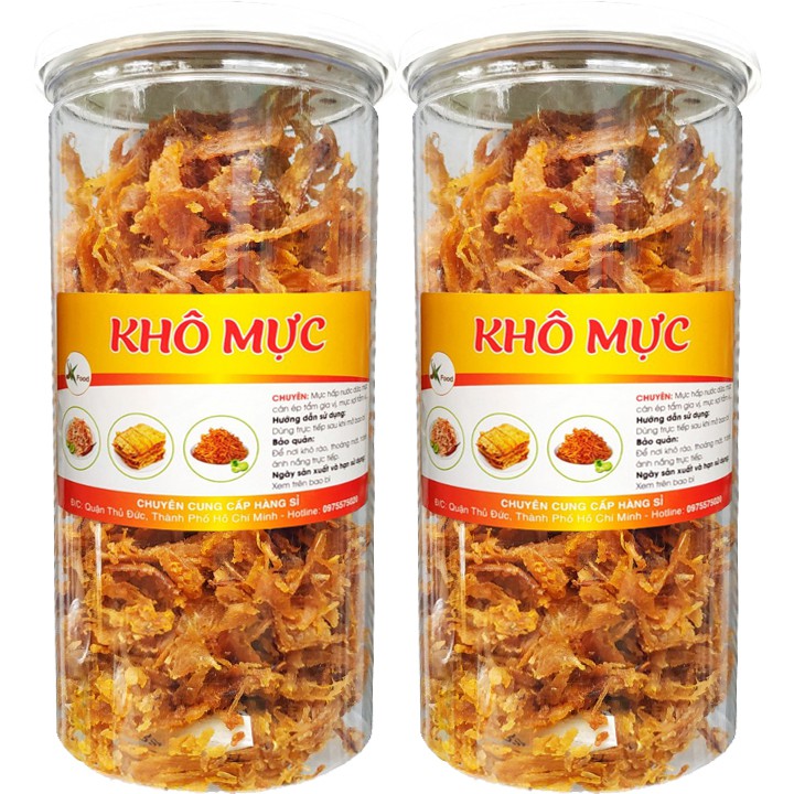 [Combo 2 Hũ] Khô mực xé tẩm gia vị thơm ngon - Mỗi hũ 200g Hiệu SK FOOD món ăn vặt siêu ngon