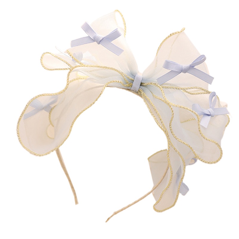 Băng Đô Nơ To Bản Bằng Vải Organza Cho Hóa Trang